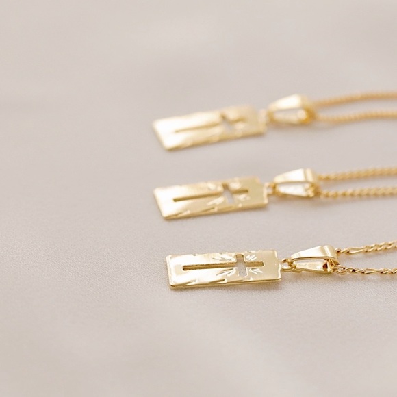 Petite Cross Necklace | 18k Gold Filled - Picture 3 of 5